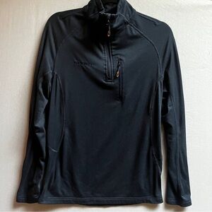 Mammut Black Performance 1/2 zip pullover shirt Sz S